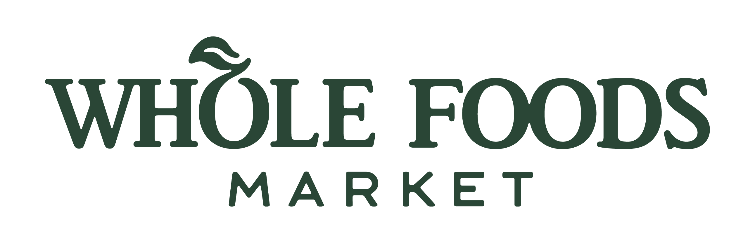 Whole Foods Market logo with stylized leaf design.