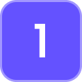 Purple square with a white number one in the center.