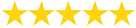 Five yellow stars in a horizontal row.
