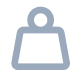 Gray weight icon on a transparent background.
