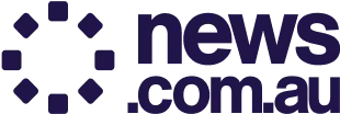 Logo of news.com.au with circular design and text.