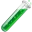 A low-resolution icon of a test tube filled with a bubbling green liquid.