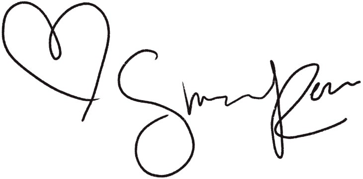 A heart symbol followed by a handwritten signature.