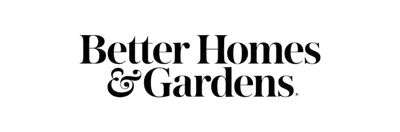 Logo of Better Homes & Gardens in black text.