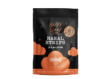 Packaging labeled 'Nasal Strips' with orange and black design.