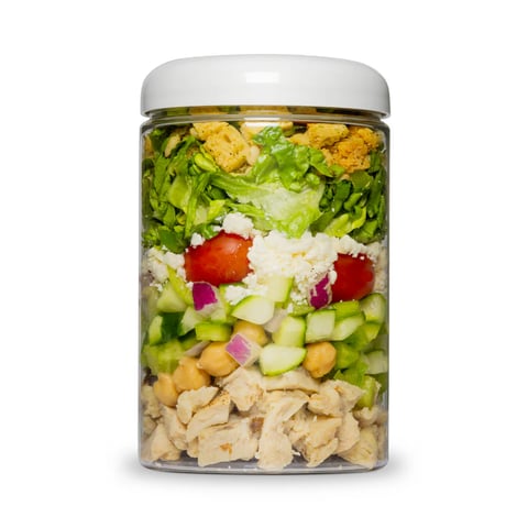 Mediterranean with Grilled Chicken salad cup