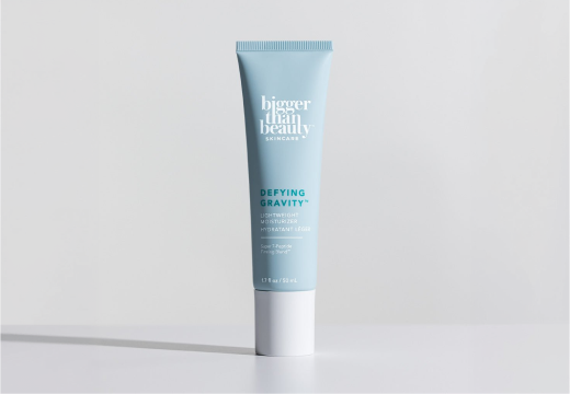 Bigger Than Beauty Defying Gravity moisturizer tube