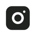 Black Instagram logo on a transparent background.