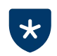 Blue shield icon with a white asterisk in the center.