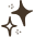 Pixel art of three brown sparkles on a black background.