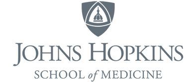 Johns Hopkins School of Medicine logo with emblem.