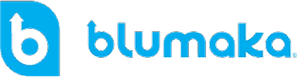 The blumaka logo, which is the company name in blue text next to a stylized 'b' icon.