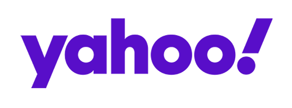 The Yahoo logo, which is the word 'yahoo!' in purple lowercase letters.