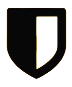 Black shield icon with a thin yellow outline.