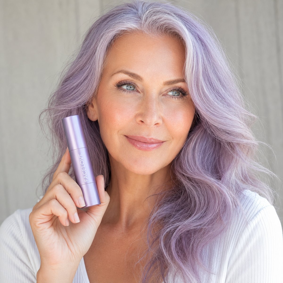 Foundation applied to mature skin