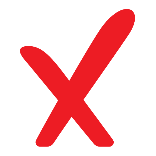 A hand-drawn red checkmark on a black background.