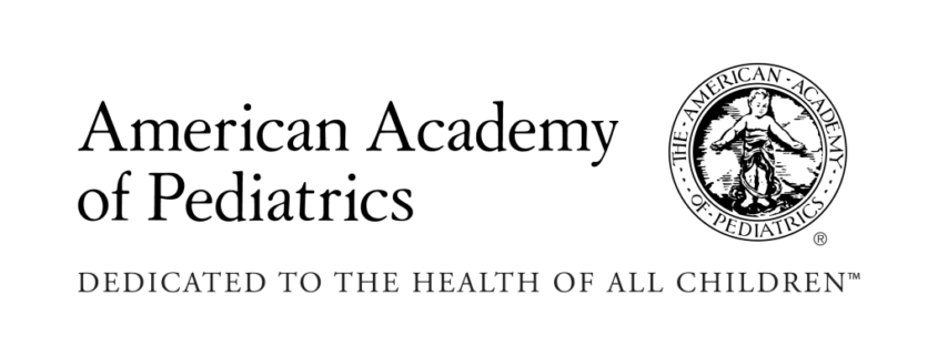 American Academy of Pediatrics logo with motto and emblem.