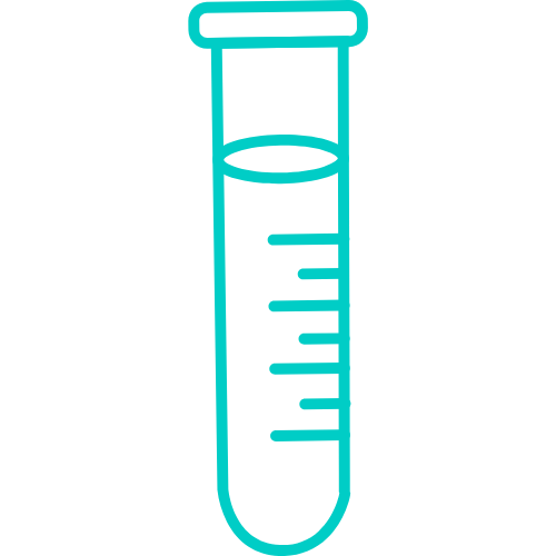 Illustration of a test tube with measurement markings.