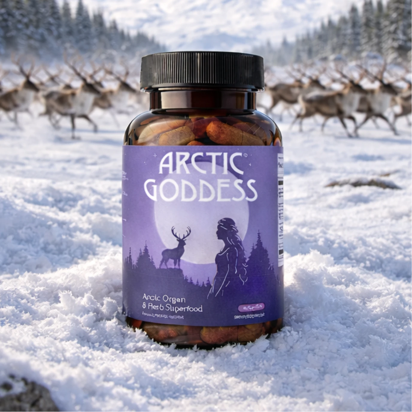 A close-up of skin with dark pores, with text overlaying that reads, 'Signs you might have low Ferritin:'.