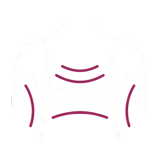 A template for a character outfit with magenta helmet, torso, and shoulder pieces.