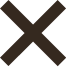 A dark brown 'X' icon on a white background.