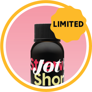 Black bottle with text, yellow badge marked 'LIMITED'.