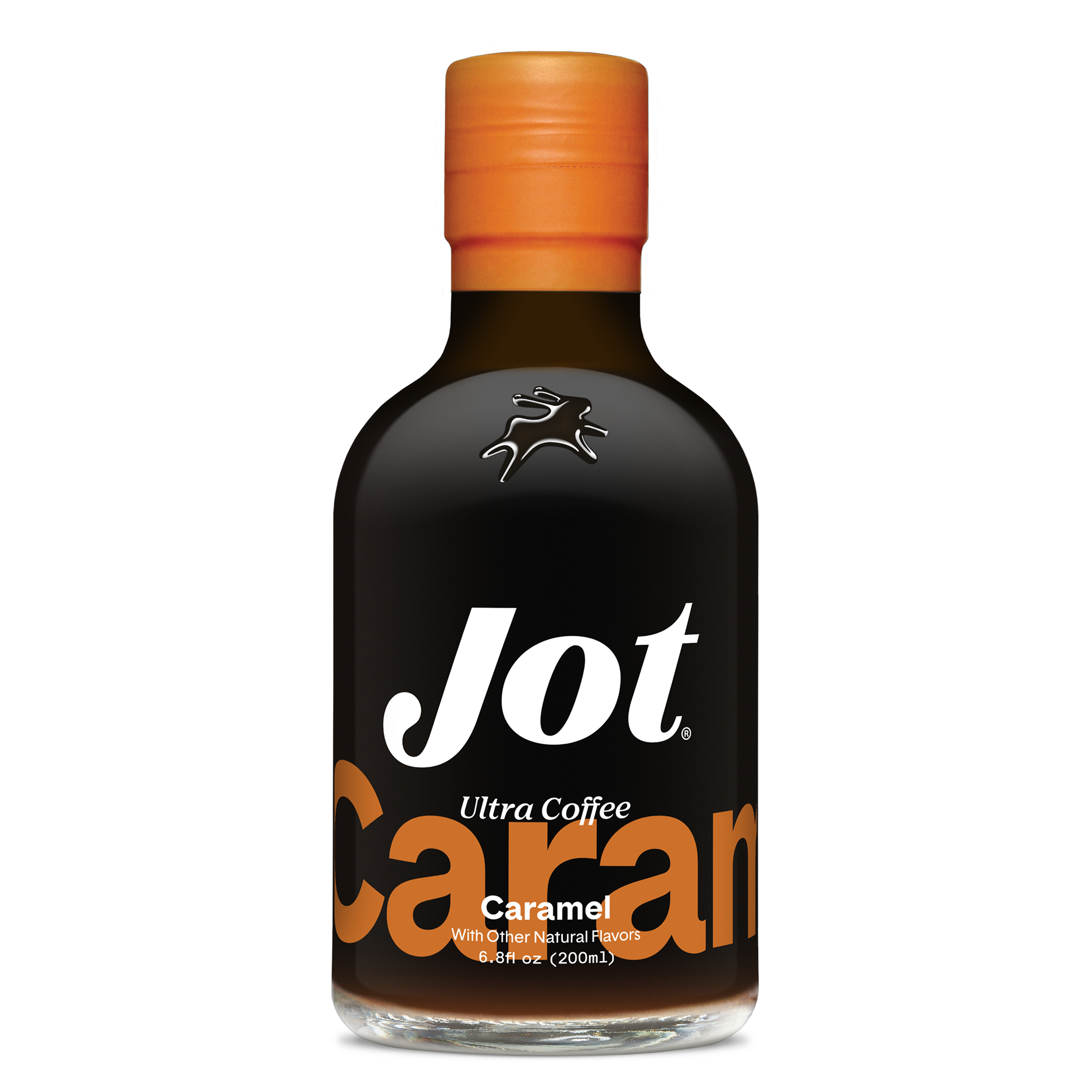 Jot Ultra Coffee Caramel flavor bottle, 6.8 fl oz (200 ml).