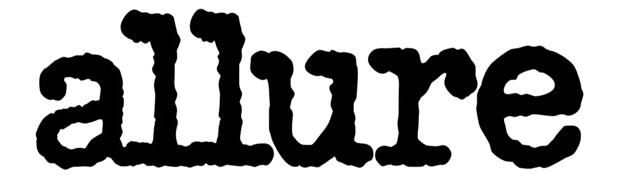 The word 'allure' in black stylized font on a transparent background.