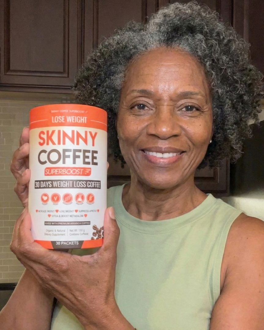 Face of African American woman with Skinny Coffee.
