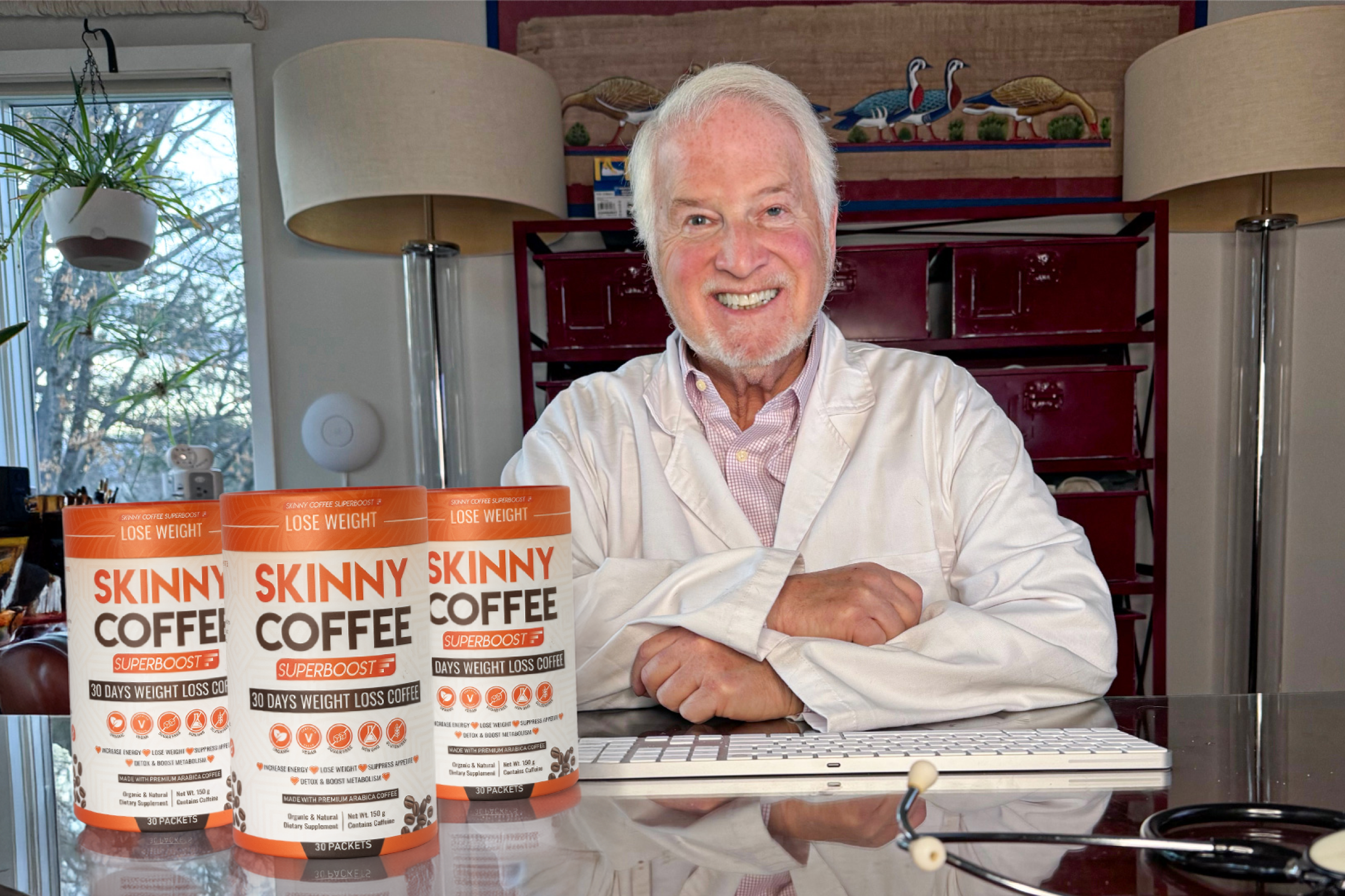 El logotipo de USPS, un avión y las banderas de Estados Unidos y Puerto Rico.