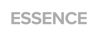 The word ESSENCE in grey, capital letters on a white background.