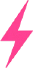 Pink lightning bolt icon on a transparent background.