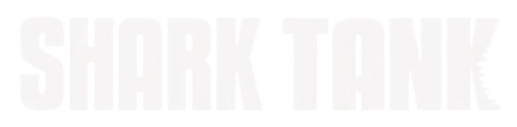 'White 'Shark Tank' text logo on a transparent background.'