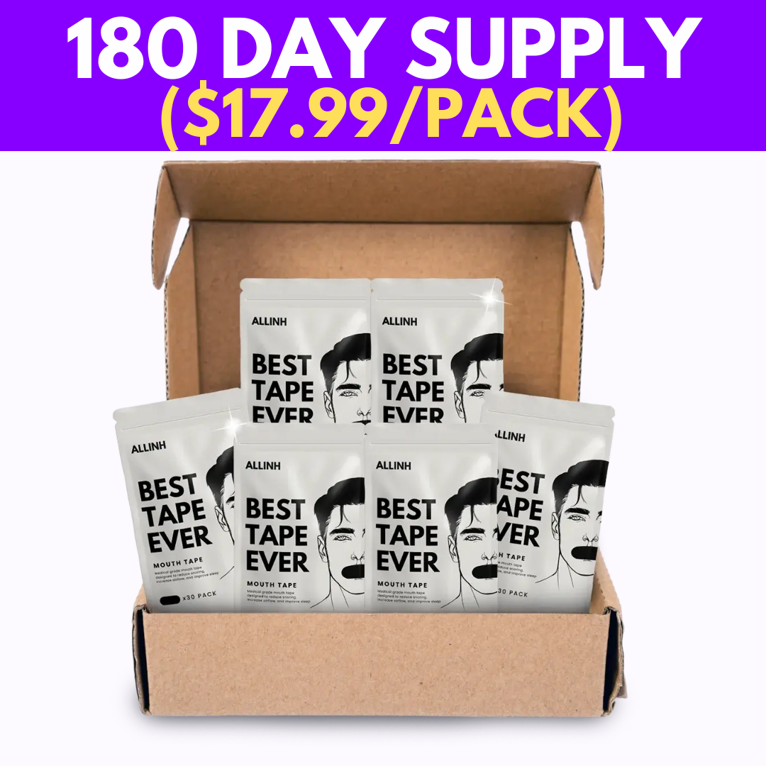 Box containing six packs of 'Best Tape Ever' with illustrated faces.