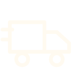 A placeholder icon of a light-colored delivery truck in motion.