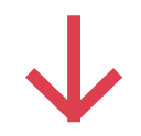 Red downward arrow icon on a transparent background.