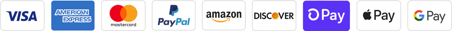 Accepted payment methods like visa, american express, mastercard, PayPal etc.