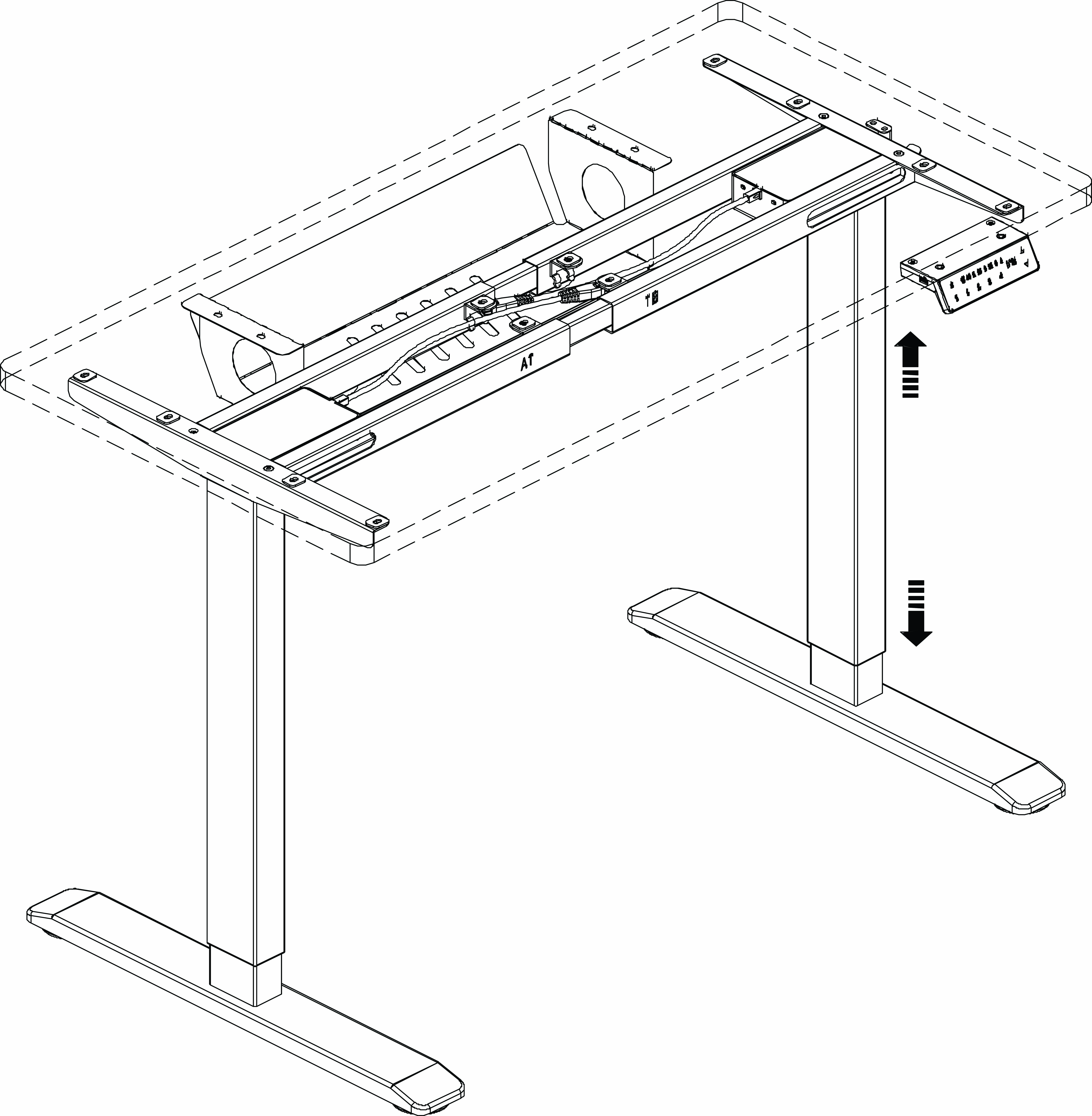 A line drawing of an office chair from the side, showing its dimensions in centimeters.