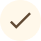 A brown, round checkmark icon inside a circle.