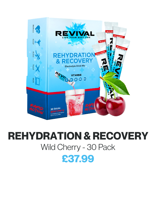 Box of electrolyte drink mix with cherry flavor and price displayed.