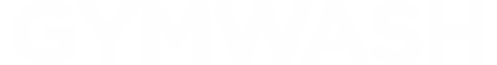 White text logo displaying 'GYMWASH' on a transparent background.