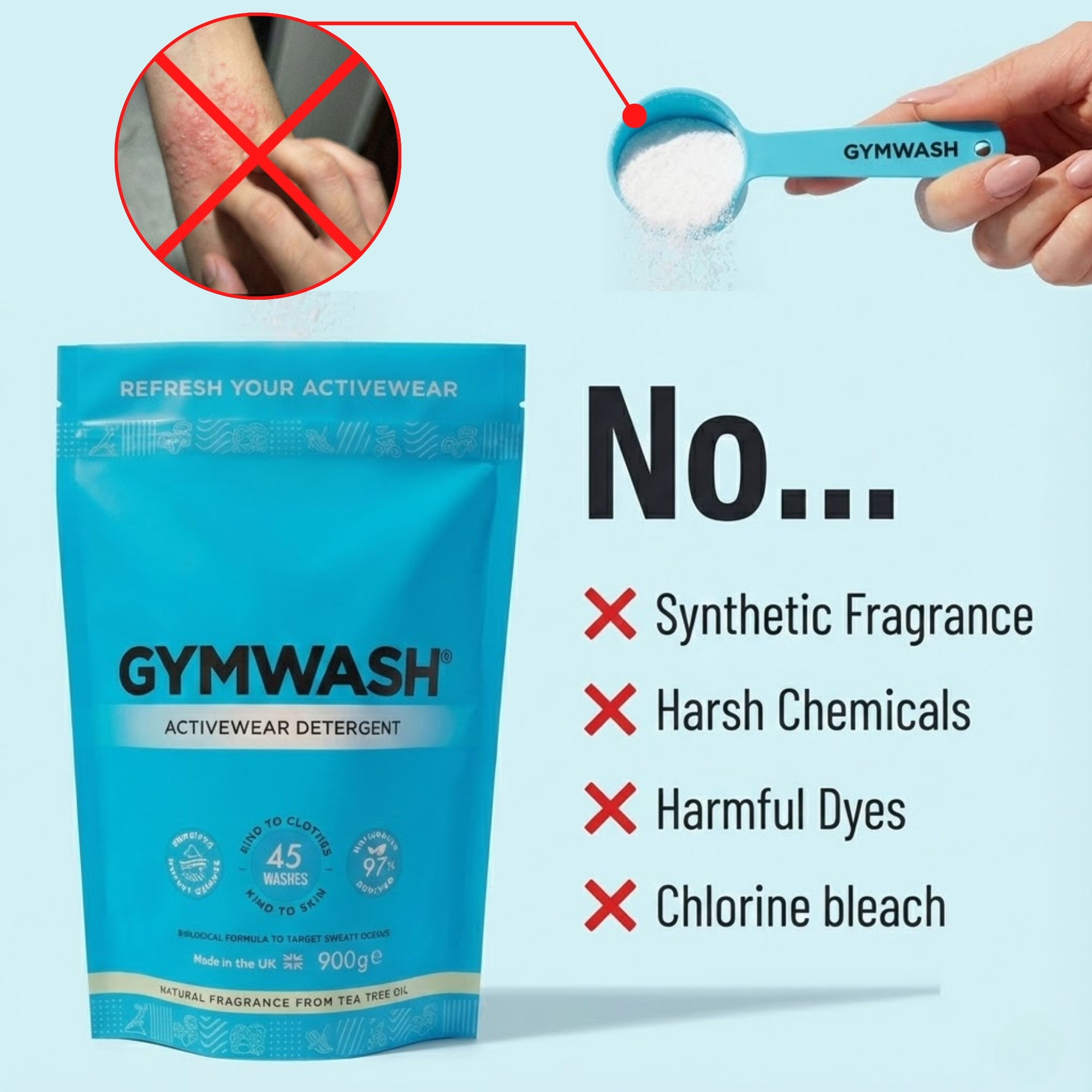 No hash chemicals or synthetic fragrances