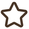 A dark brown outline of a five-pointed star with rounded corners.