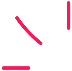 Abstract design with three red lines on a black background.