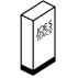 A symmetrical, black decorative knot design on a white background.