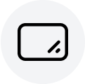 Placeholder image of a rectangle with a diagonal line and circle inside.