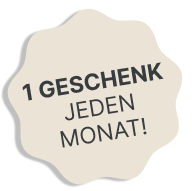 Woman smiling with Share Original snack products and promotional labels.