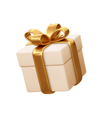 Woman smiling with Share Original snack products and promotional labels.