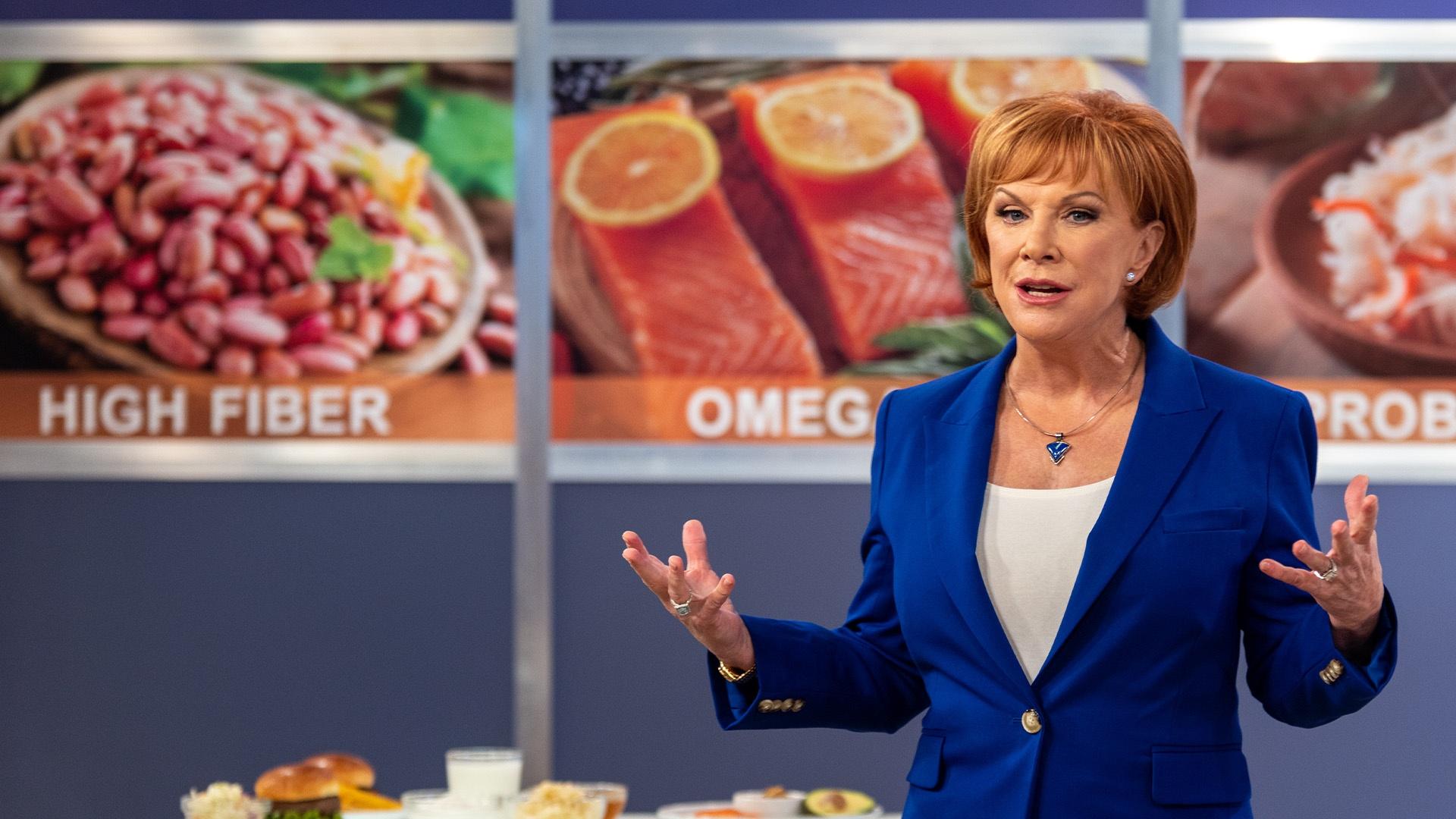 Brenda Watson presenting nutritional research on television