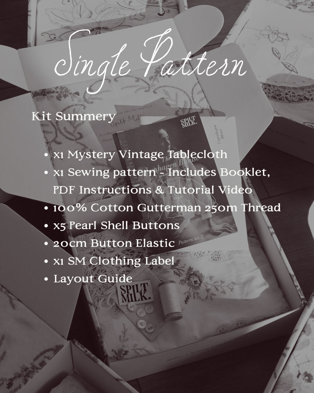 Single pattern kit contents